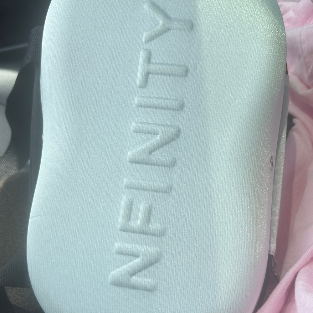 NFINITY White Molded Logo Crossbody Pouch